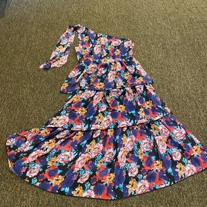 Shein XS US Sz 2 Floral Dress with frills